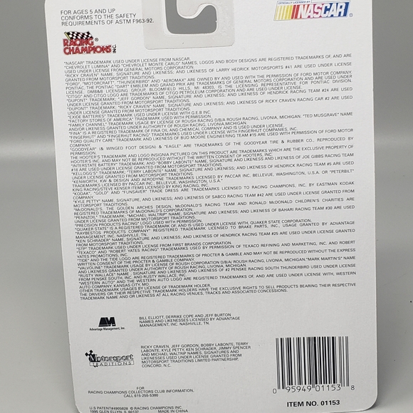 1995 Edition Racing Champions Bill Elliott - Picture 3 of 8